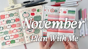 November 2025 Planner Setup ✿ Plan With Me ✿ Cute and Fun Apple Theme ✿ Why is it a lil Christmasy?