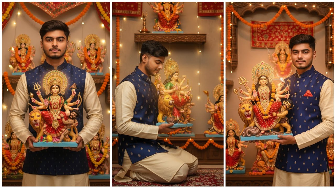 ✨"Viral Navratri Special 3D Maa Durga Photo Editing | Gemini App Viral Editing Trick 2025"🚀