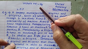 Linear Programming Lec 4