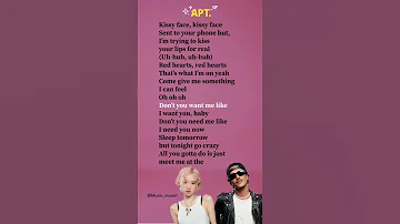 APT مكتوبة Apt Brunomars Rose اغنية مترجمة للعربية 