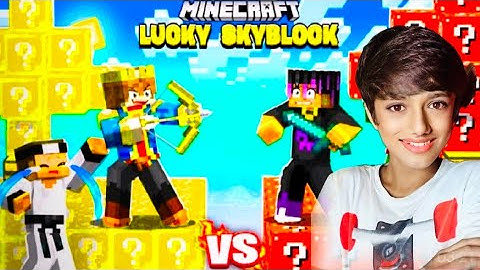 LUCKYBLOCK SKYBLOCK Noob vs Pro 😂| Gone Wrong