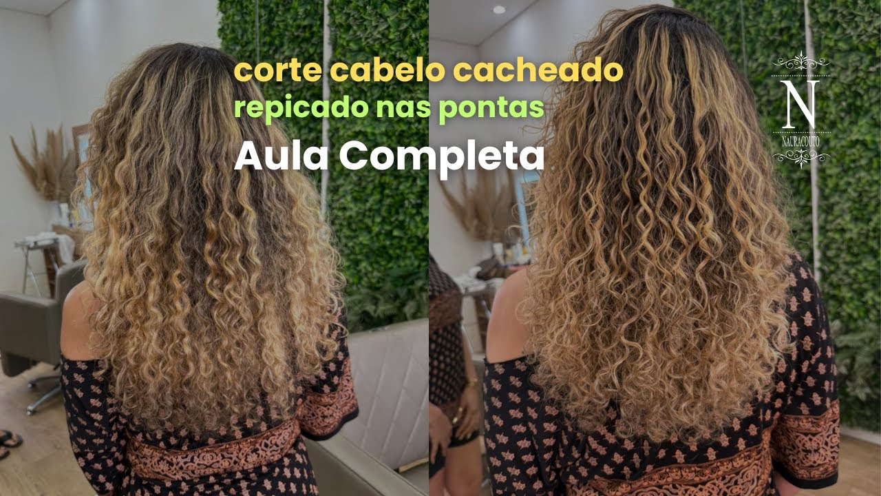 Corte em cabelo cacheado médio, repicado nas pontas! ✨
