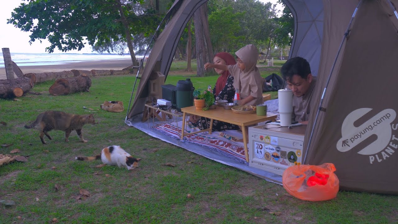 pengalaman pertama kami camping di pantai | cempaka campsite | vlog camping malaysia