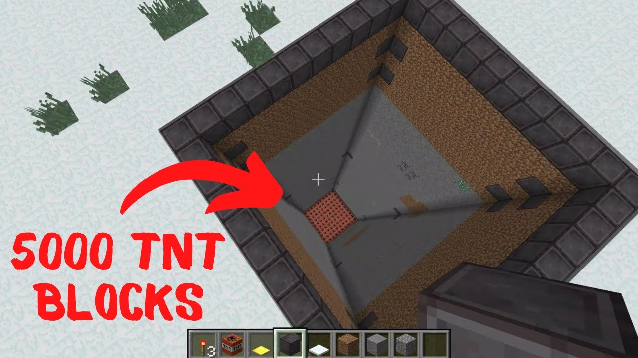 Tnt Block Exploding Minecraft experiment: explosion of 5000 TNT blocks underground - YouTube