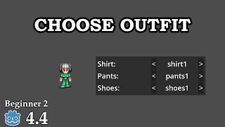 How to create a character customizer - Learn Godot 4 2D - no talking