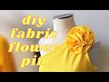 Easy DIY fabric flower Rosette Pin - No Sew Technique