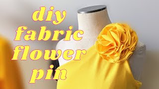 Easy DIY fabric flower Rosette Pin - No Sew Technique