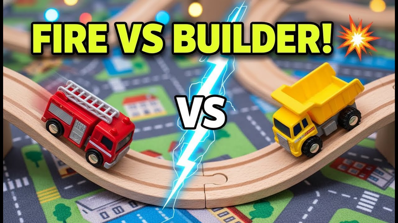 HABA Kullerbü Extreme: Fire Truck vs Builder Squad! 🚒 ASMR City 2026 [Satisfying Crash]