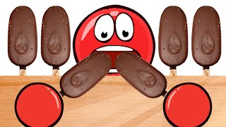 Asmr Magnum Chocolate Ice Cream Eating With Red Ball 4 Mukbang Animation
