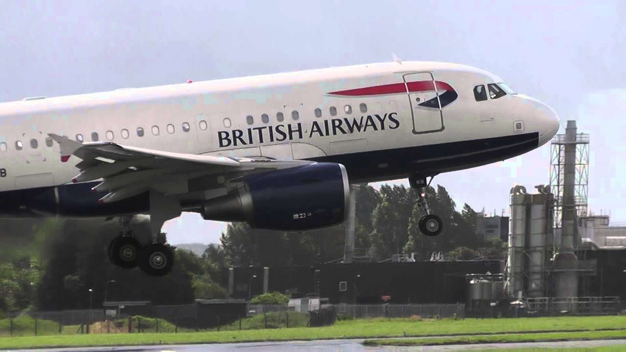 British Airways Airbus A318-112 perfect Landing at Shannon - YouTube