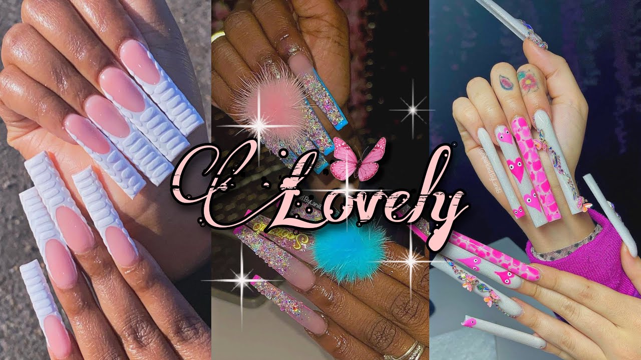21 Aesthetic Baddie Nails To Inspire Your Next Look  Long acrylic nail  designs, Long acrylic nails, Trendy nails