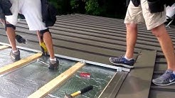 Standing seam roof installation 