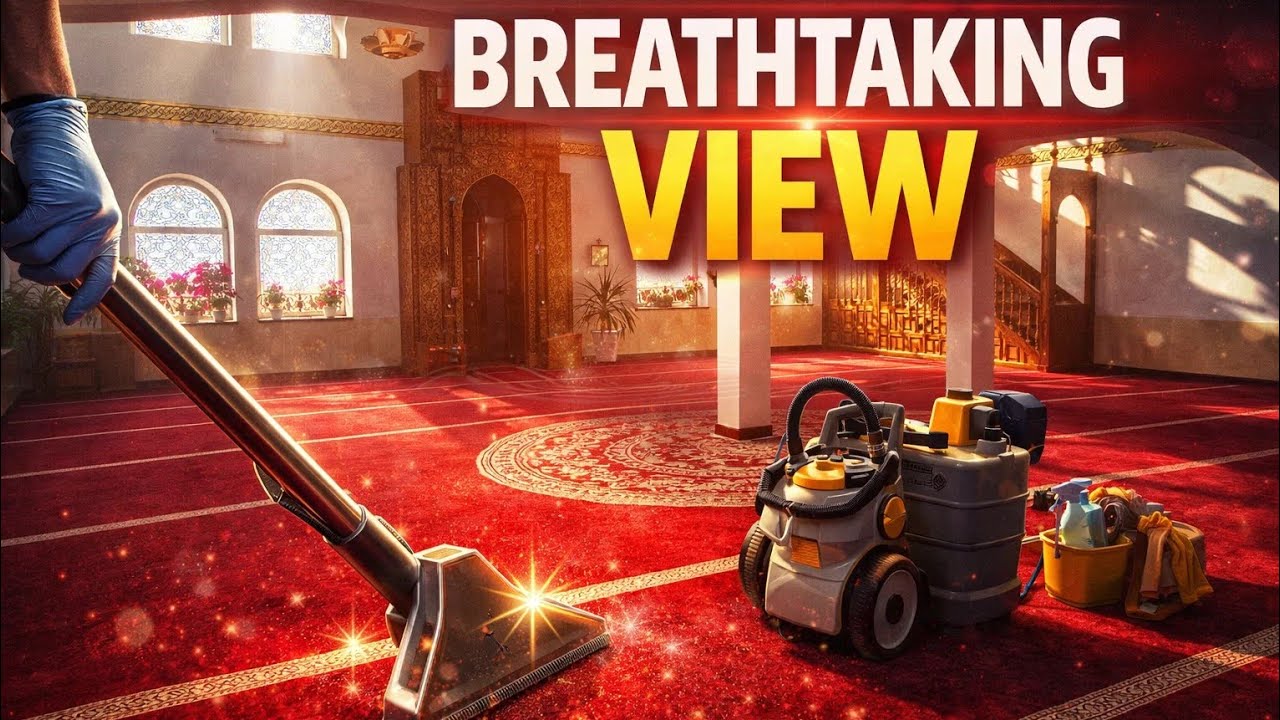 BREATHTAKING VIEW ! SUNNY DAY , FLOWERS AND DEEP CLEANING AT MASJID/MOSQUE !! IT WAS RELAXING ! 