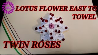 How To Make A Lotus Flower /Towel Art/Towel Tutorial/Towel Lotus Flower Folding.