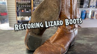 Satisfying Repair on Vintage Lizard Boots