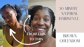 Quick & Easy Natural Hairstyle using EdenBodyWorks Products | Natural Hair Tutorials | 4c Hair
