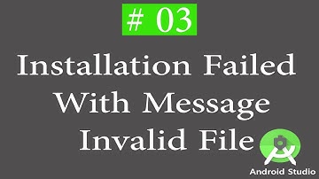 Solving android studio problem | Installation Failed With Message Invalid File | android Studio 03