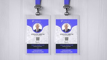 How To Design Corporate Employee Id Card Badge | Adobe Photoshop Tutorial