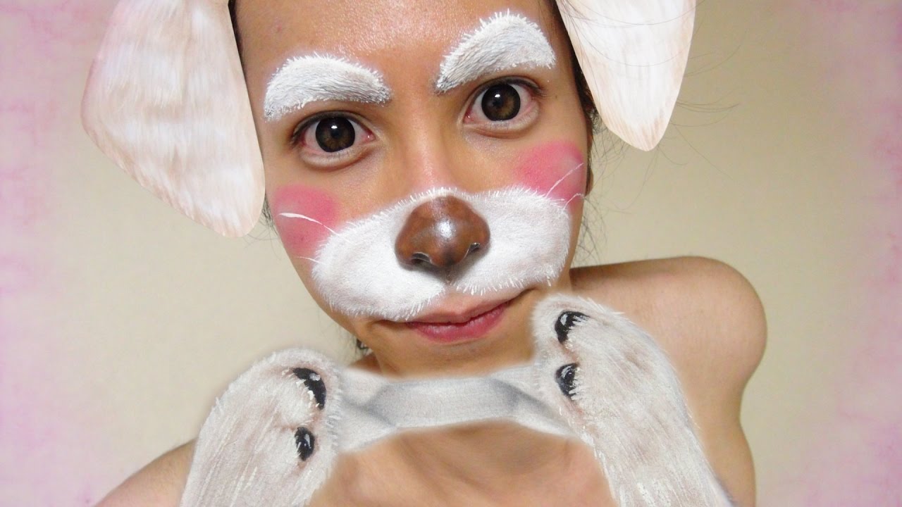 メイク 犬フィルターメイク方法 化粧 Snowアプリ Dog Filter Makeup Tutorial Youtube