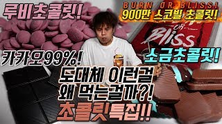 도대체 이런걸 무슨맛에 먹는걸까?! 초콜릿 특집 2편!! [제이제이] 루비초콜릿, 소금 초콜릿, 카카오99%, 번or블리스 리뷰! screenshot 3