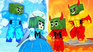 Monster School : Baby Zombie Vs Squid Game Doll Angel and Devil Family - Minecraft Animation screenshot 5