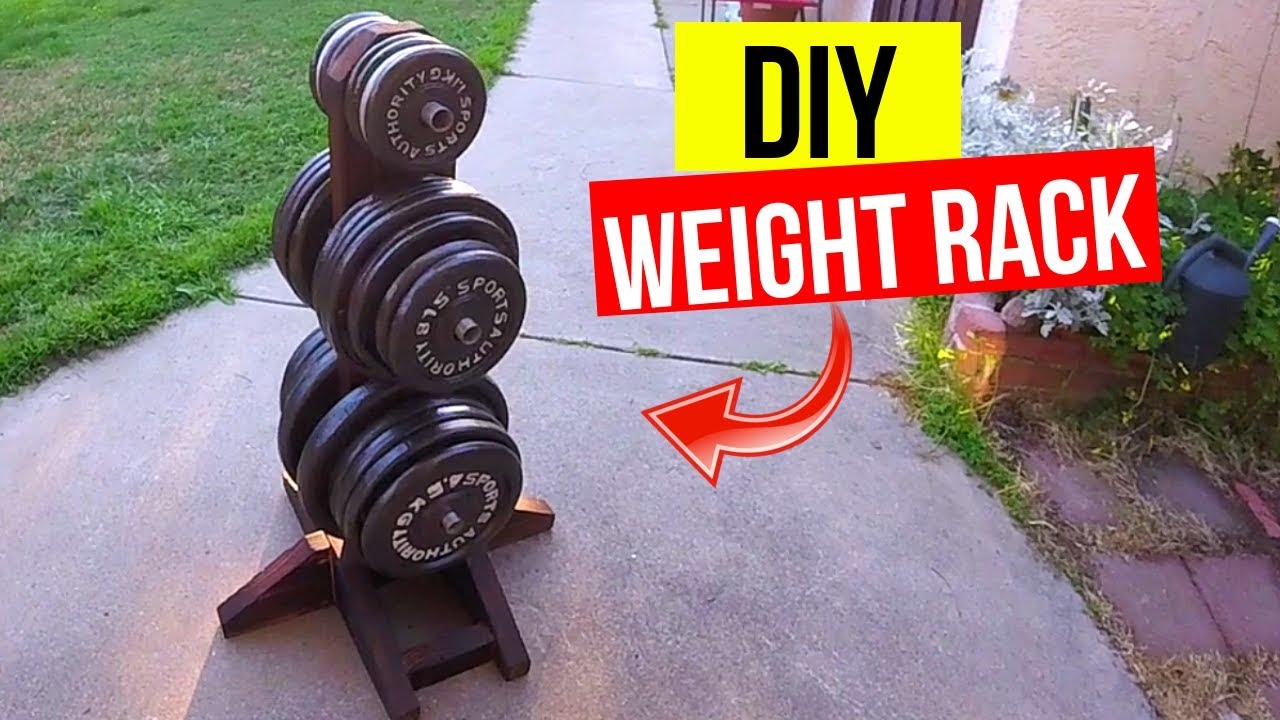 DIY Weight Plate Rack. Cheap & Easy! -Jonny DIY - YouTube