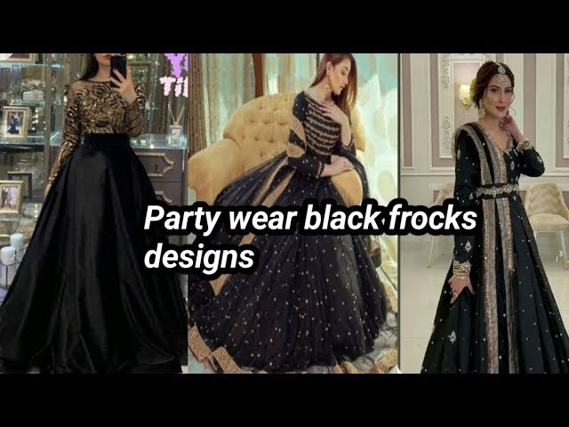 Indian Ethnic Wear Online Store | Long black evening dress, Designer gowns, Party  wear gown