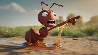 The Sticky Trap Ambush | 4k video | #ant #shorts #funny #viral |