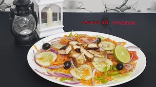 kuku wa saladi/ healthy chicken salad / COLLABORATION EAT WITH  M3 / RAMADHAN recipe