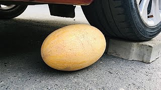 Experiment Car vs Melon | Car vs Scooter | Crushing Crunchy & Soft things by Car | ASMR