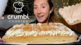 ASMR CRUMBL TRES LECHES CAKE mukbang and review | whispering, soft eating sounds screenshot 5