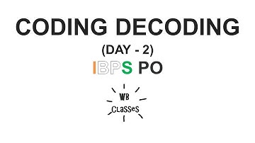 Coding Decoding (Day - 2) // IBPS PO