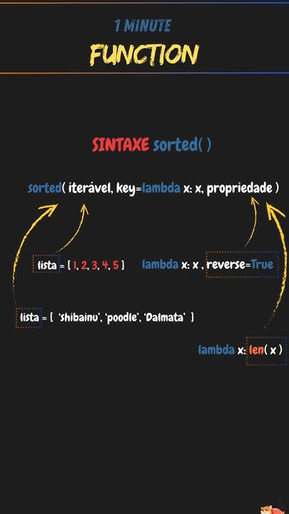 FUNCTION lambda sorted | PYTHON - Ep.26 #python - YouTube