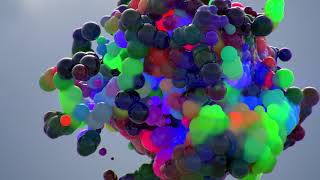 C4D/ Redshift 3D  / velocity driven brightness and colors / x-particles 2018