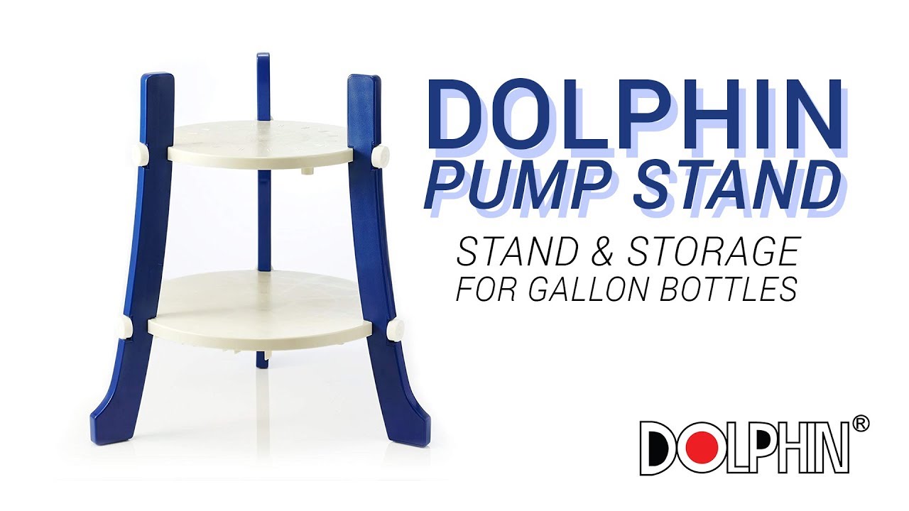 Dolphin Pump Gallon Water Bottle Dispenser Cooler Stand & Storage