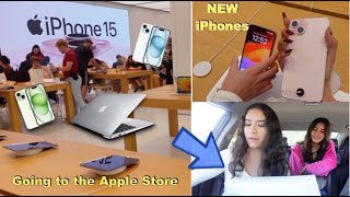 NEW IPHONE 15!  Let's go to the Apple Store with my sister +  HAUL