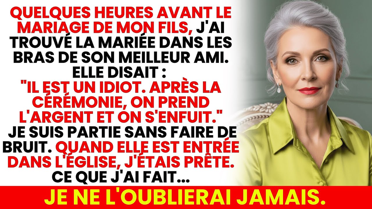 Heures Avant Le Mariage, J'ai Vu La Fiancée Avec L'ami De Mon Fils... Quand Elle Entra À L'église…