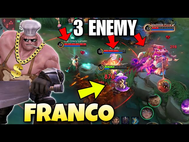 Best Franco Tank + Roam Gameplay in this Intense Rank Match🔥| Mobile Legends class=