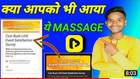 Tiki app coin rush live event satisafld survey//Tiki app survey form