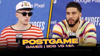 Celtics/Heat Postgame, Tatum, Bam, Herro, White, Coaches Reactions | GM5, 2024 ECR1