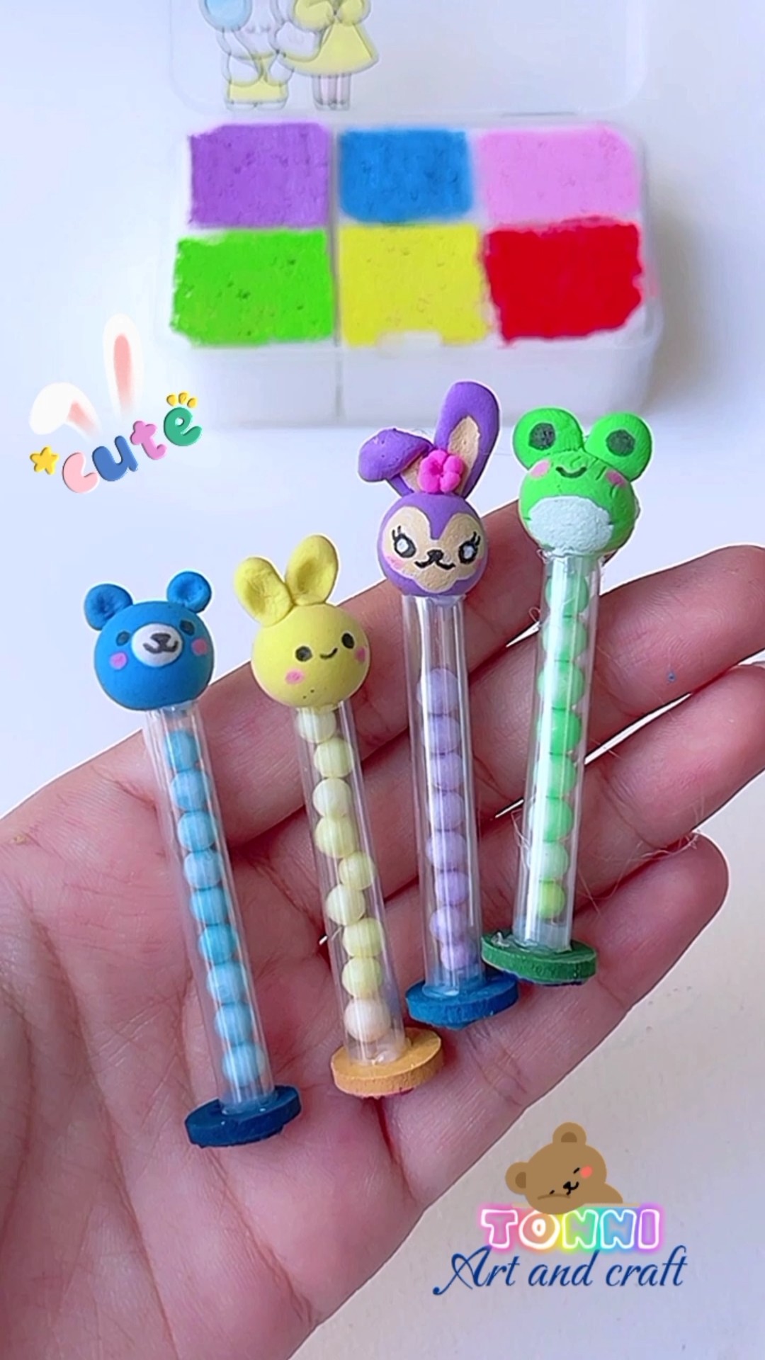 DIY mini stamp ? #shorts #tonniartandcraft #craft #love #art