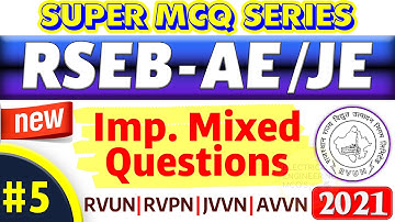 Most Expected MCQs for RVUNL AE JE Exam 2021 | RSEB JE Electrical SUPER MCQ SERIES #5 | RSEB Jen