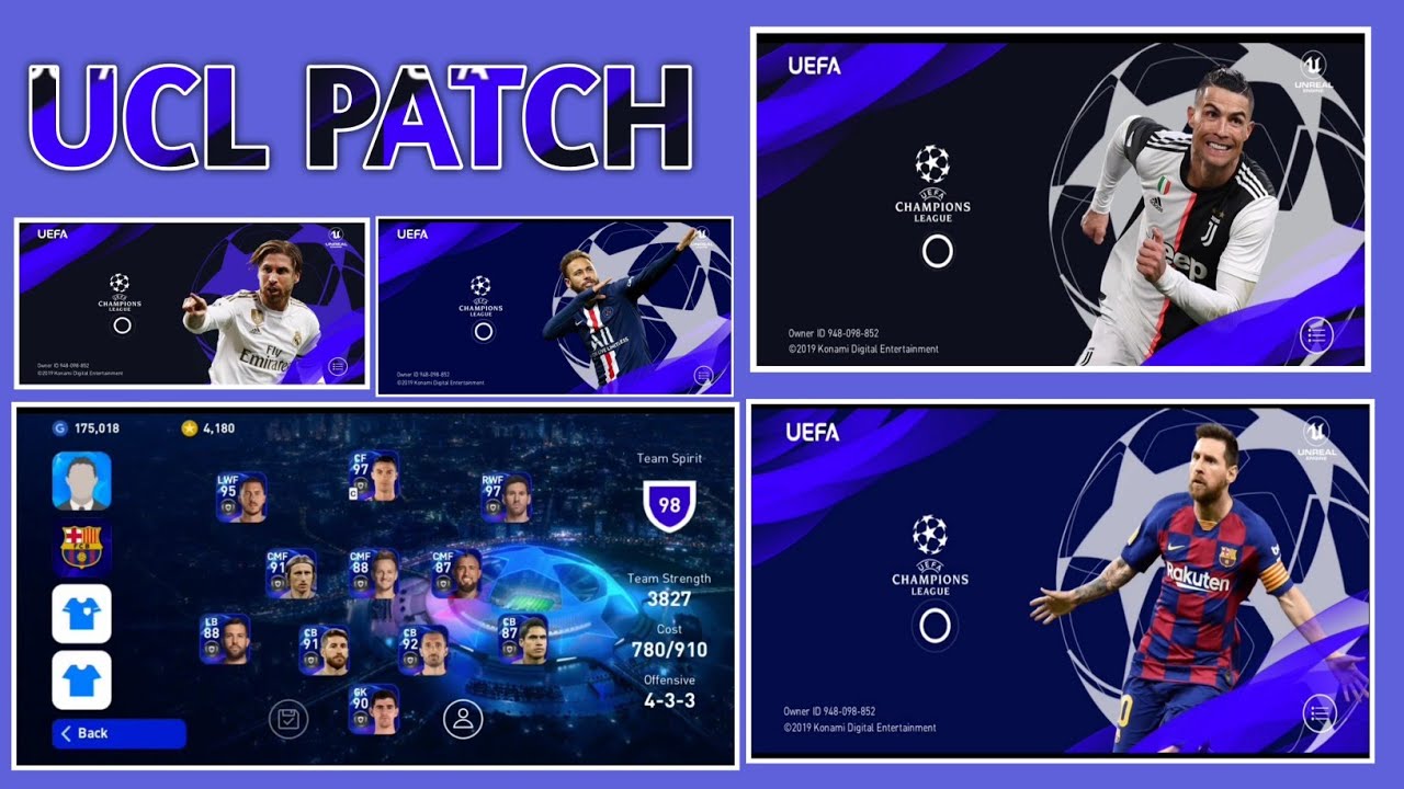 Pes 20 mobile UCL Edition Graphics Patch Version 4.5.0|| Best Theme and New changes
