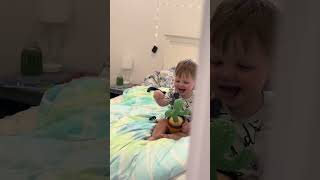 BABY WITH CACTUS TOY #funny #baby