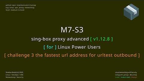 singbox proxy advanced M7 S3 the fastest url address for urltest outbound
