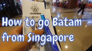 Singapore to Batam, Indonesia via HarbourFront Centre Ferry Terminal (on Majestic Fast Ferry)