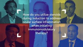 Why use steroids during induction to address ocular surface inflammation when initiating therapy?