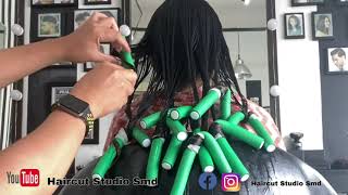 Keriting Gantung Pada Rambut Wanita Hair Curly Women  Perm Rambut Menggunakan Produk Good Cold Wave