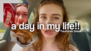 a day in my life during summer break!! *tanning, target, & dunkin*