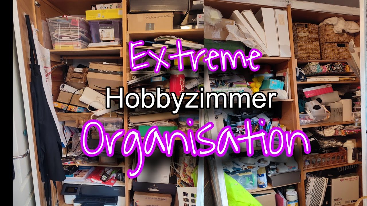Messie Hobbyzimmer neu sortiert und organisiert 🧑‍🎨 mit vielen Tipps und Tricks